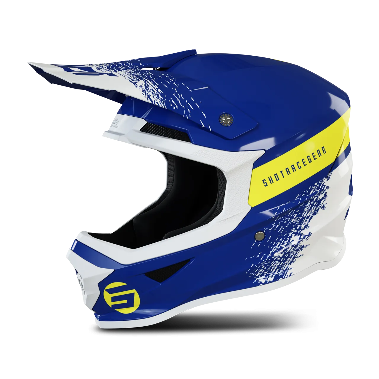 CASCO DE CROSS SHOT FURIOUS ROLL AZUL MARINOAMARILLO 