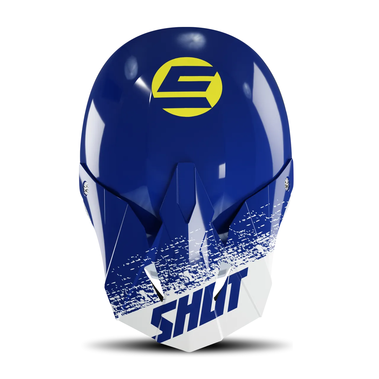 CASCO DE CROSS SHOT FURIOUS ROLL AZUL MARINOAMARILLO 