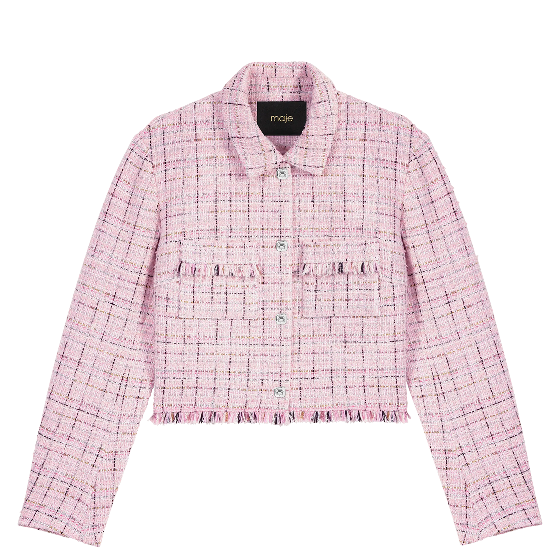 Cazadora de tweed en rosa