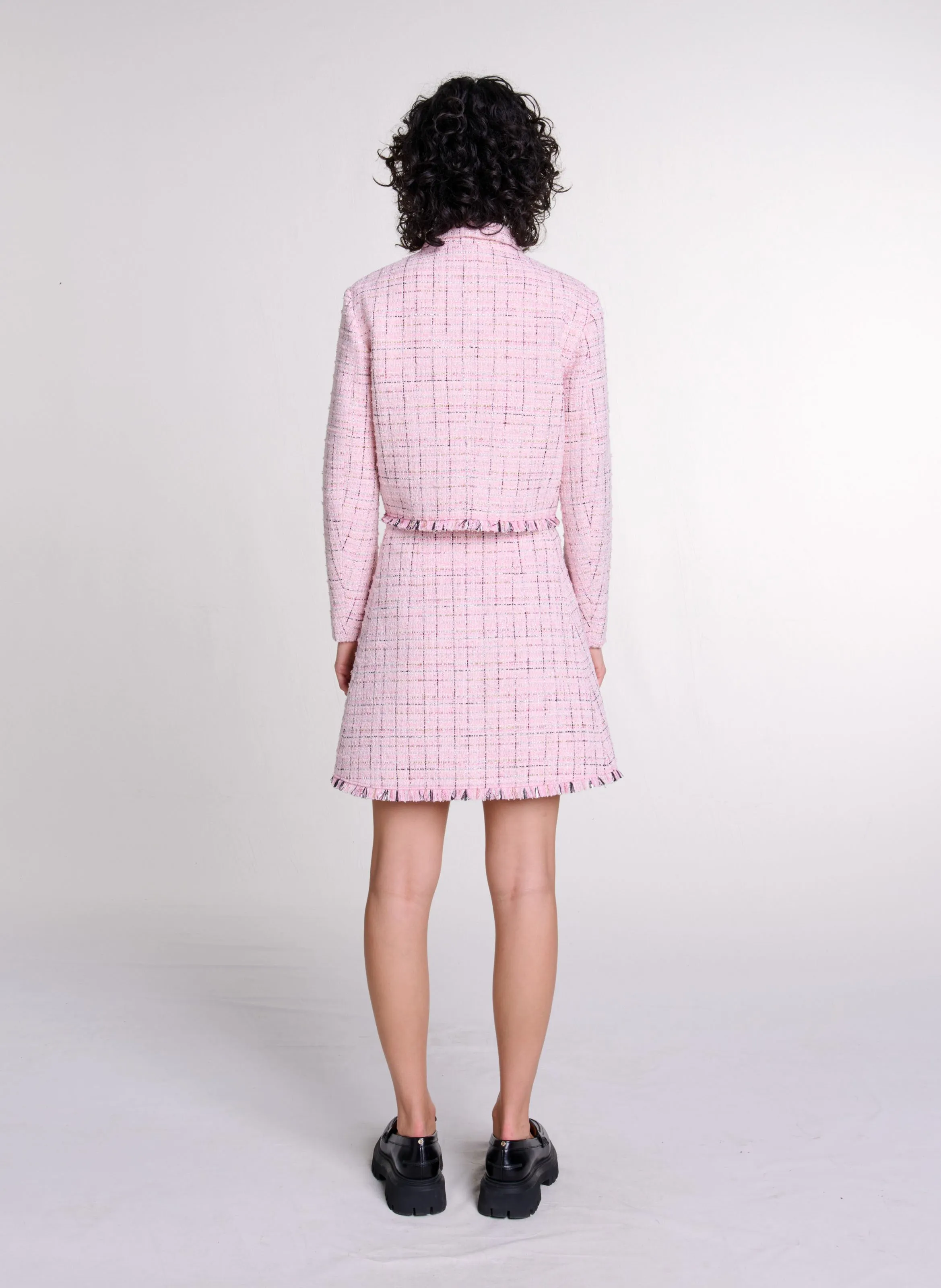 Cazadora de tweed en rosa