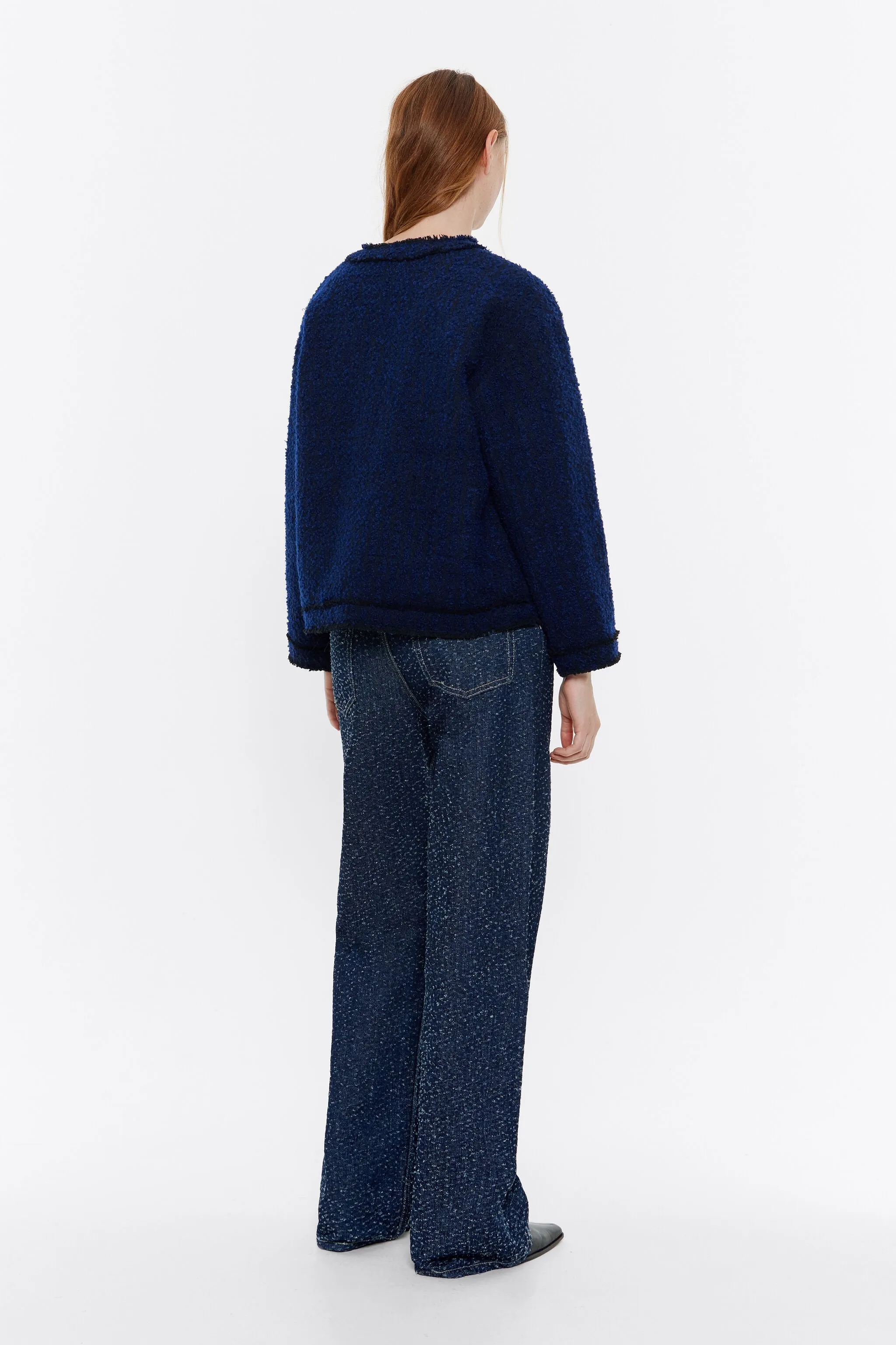 Cazadora tweed reversible marino