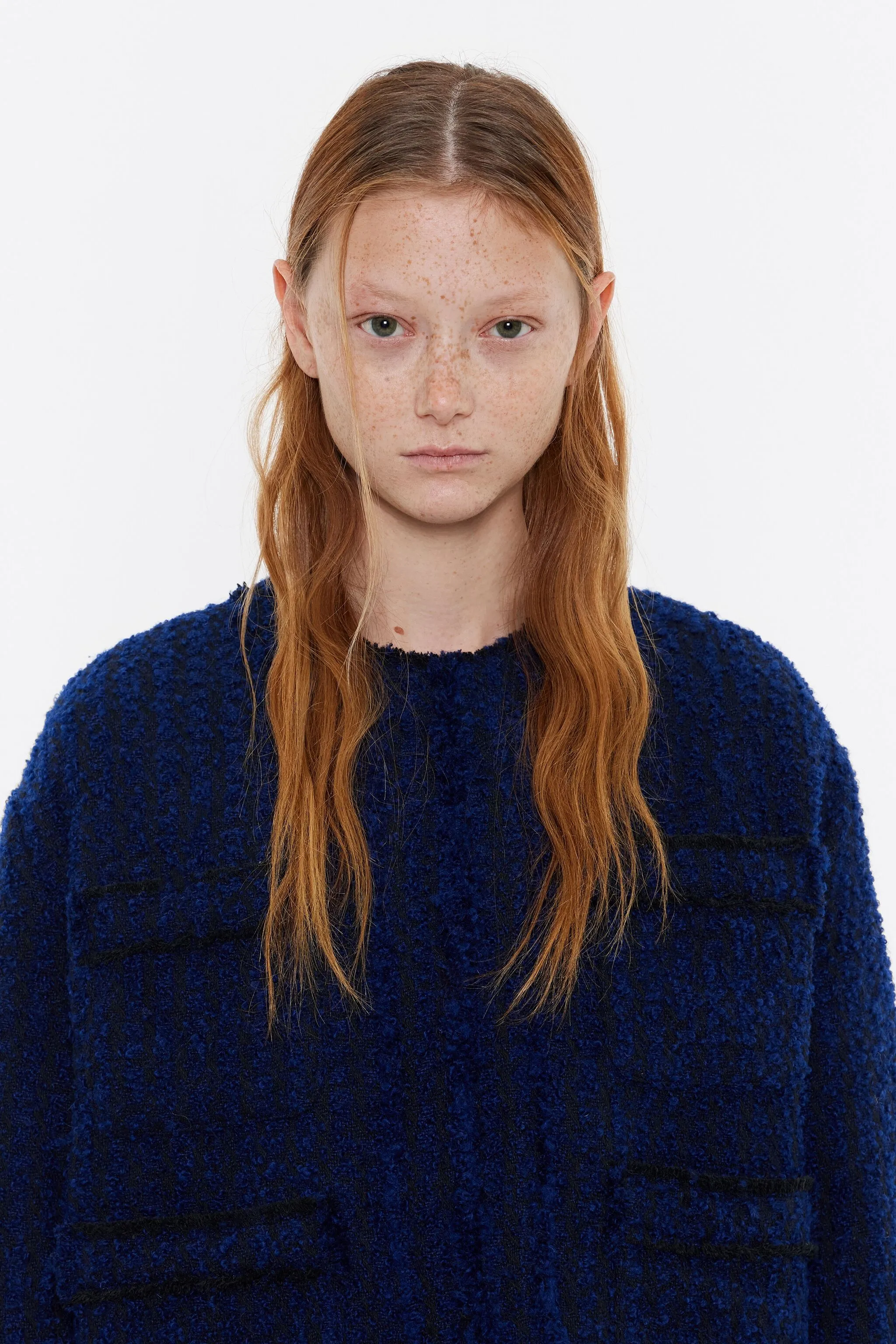 Cazadora tweed reversible marino