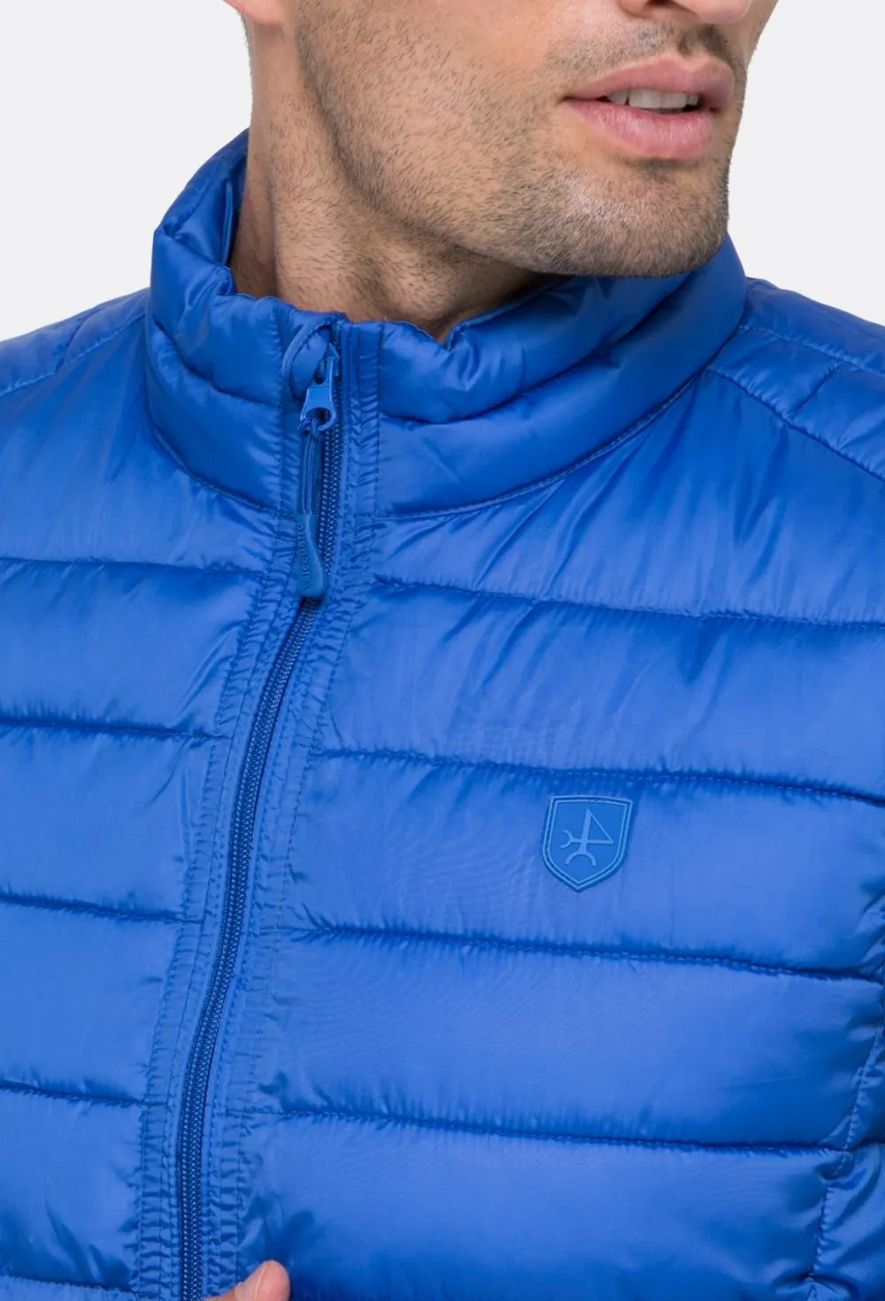 Chaleco acolchado clásico de hombre color azul