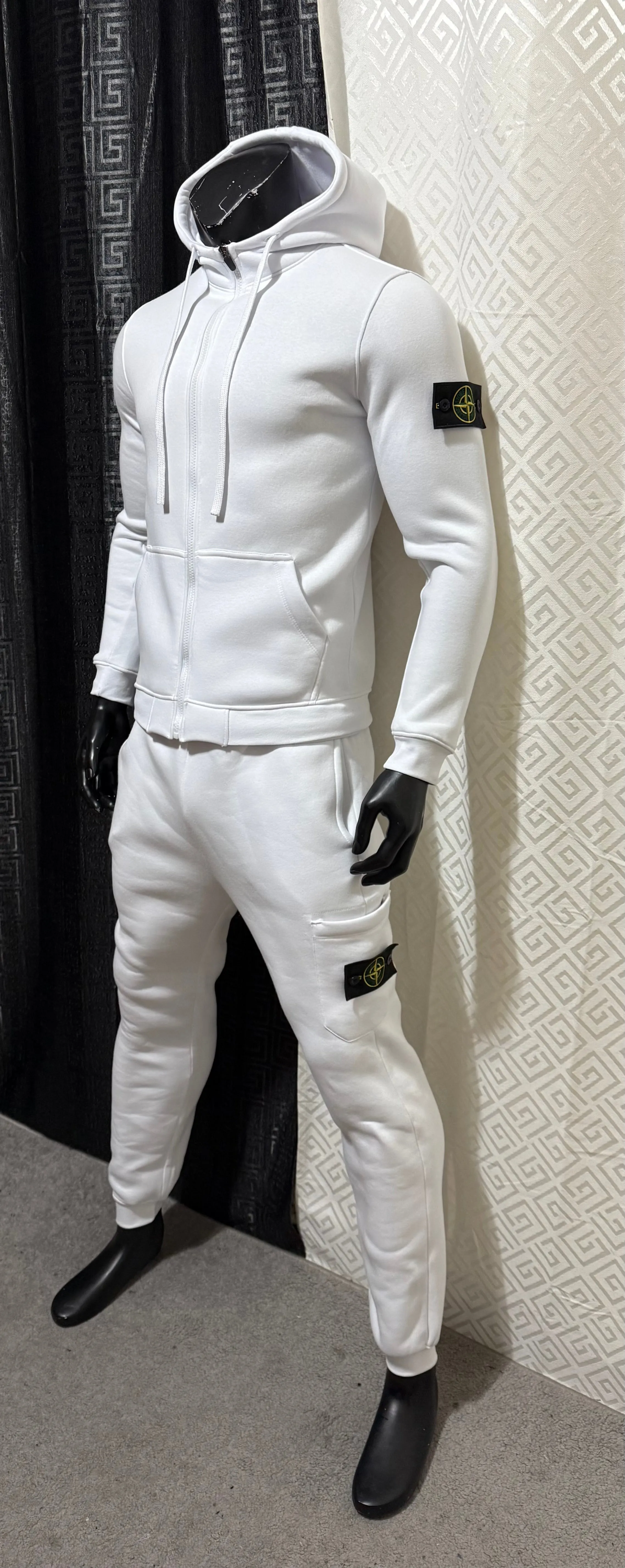 Chandal Stone Island All White 