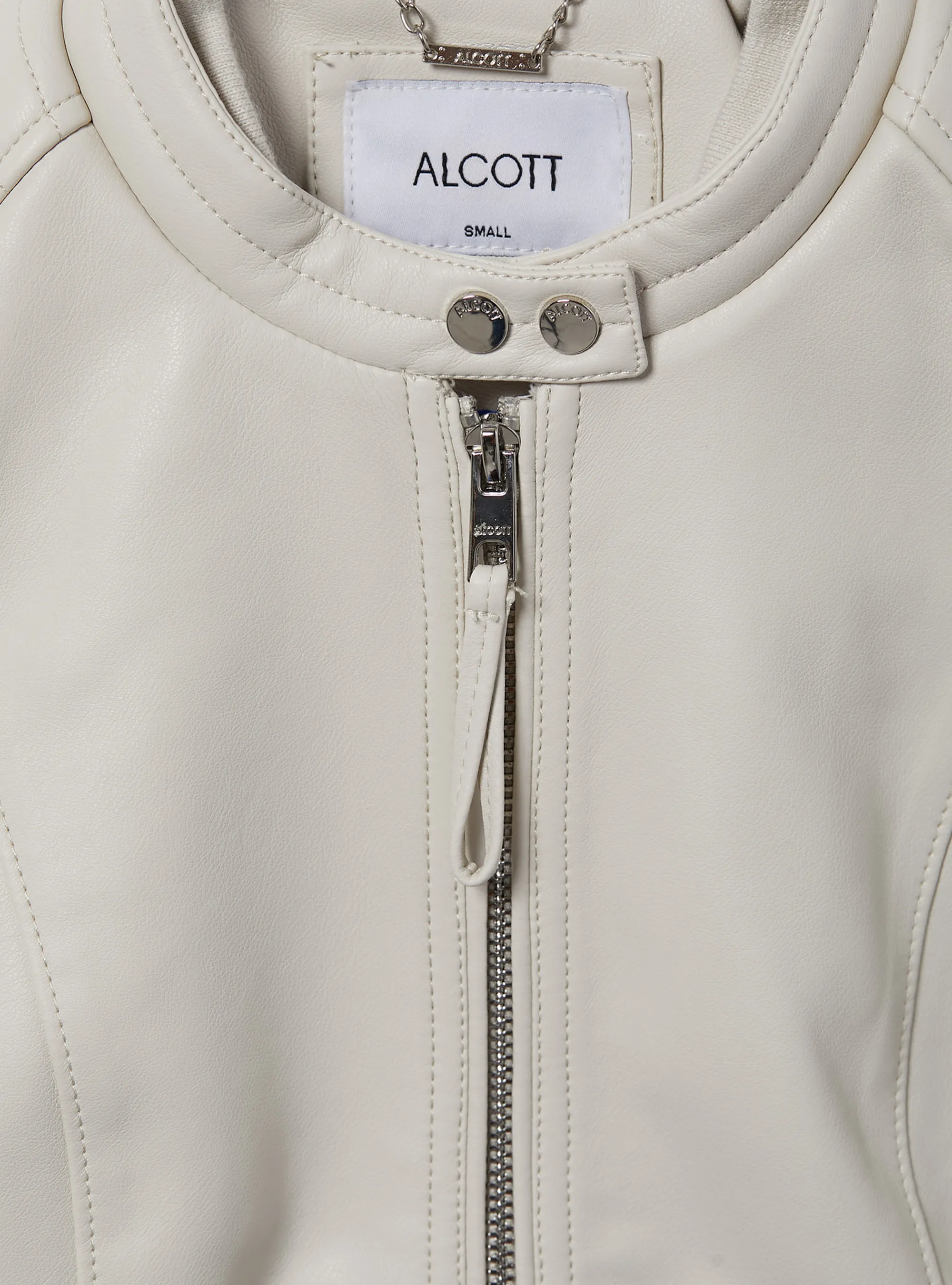 Chaqueta biker efecto piel