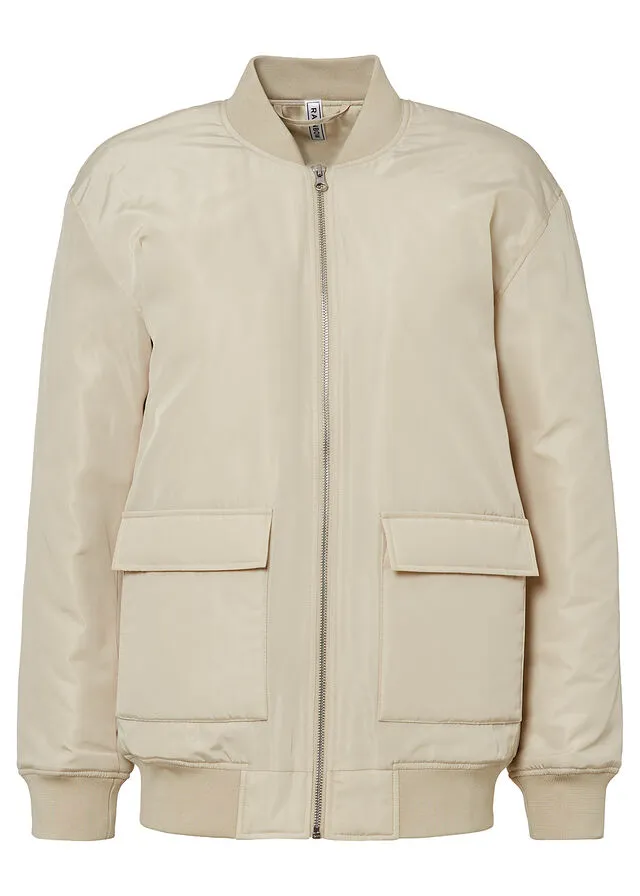 Chaqueta bomber oversize Arena claro