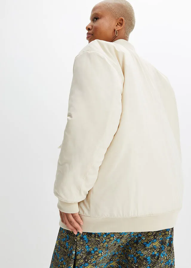 Chaqueta bomber oversize Arena claro