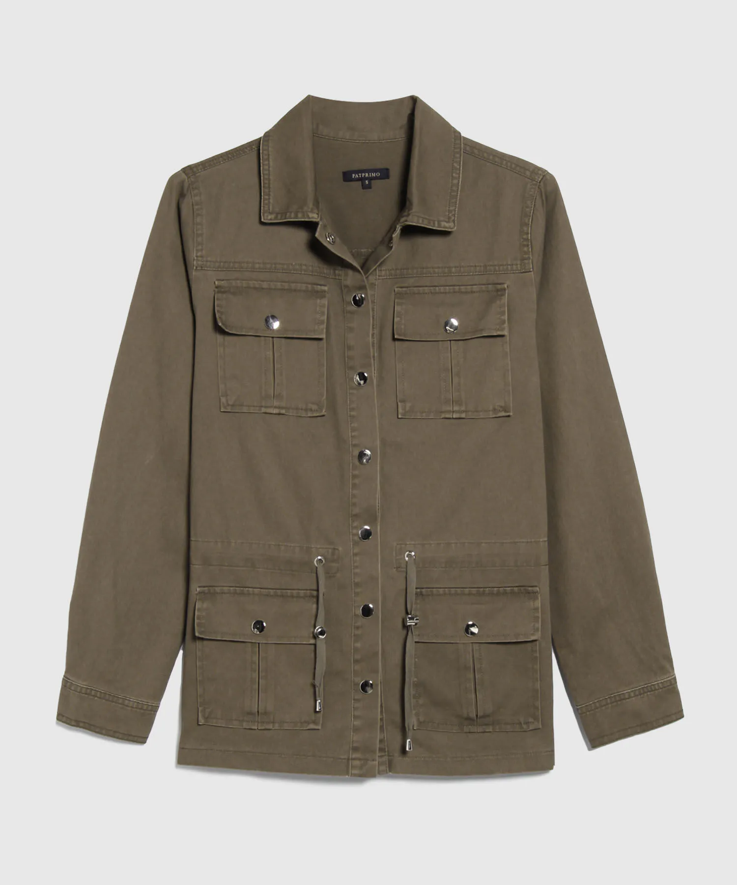 CHAQUETA CHAQUETA CUELLO CAMISERO CON BOLSILLOS DE PARCHE