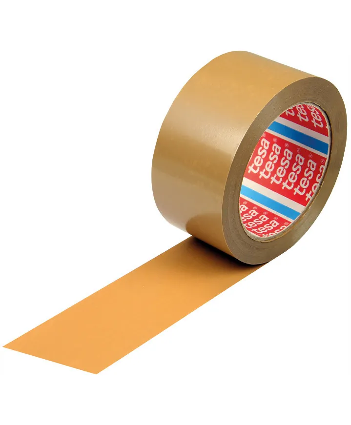 Cinta adhesiva PVC 4124 tesa, marrón, 50 mm ancho x 66 rm, espesor 65µ