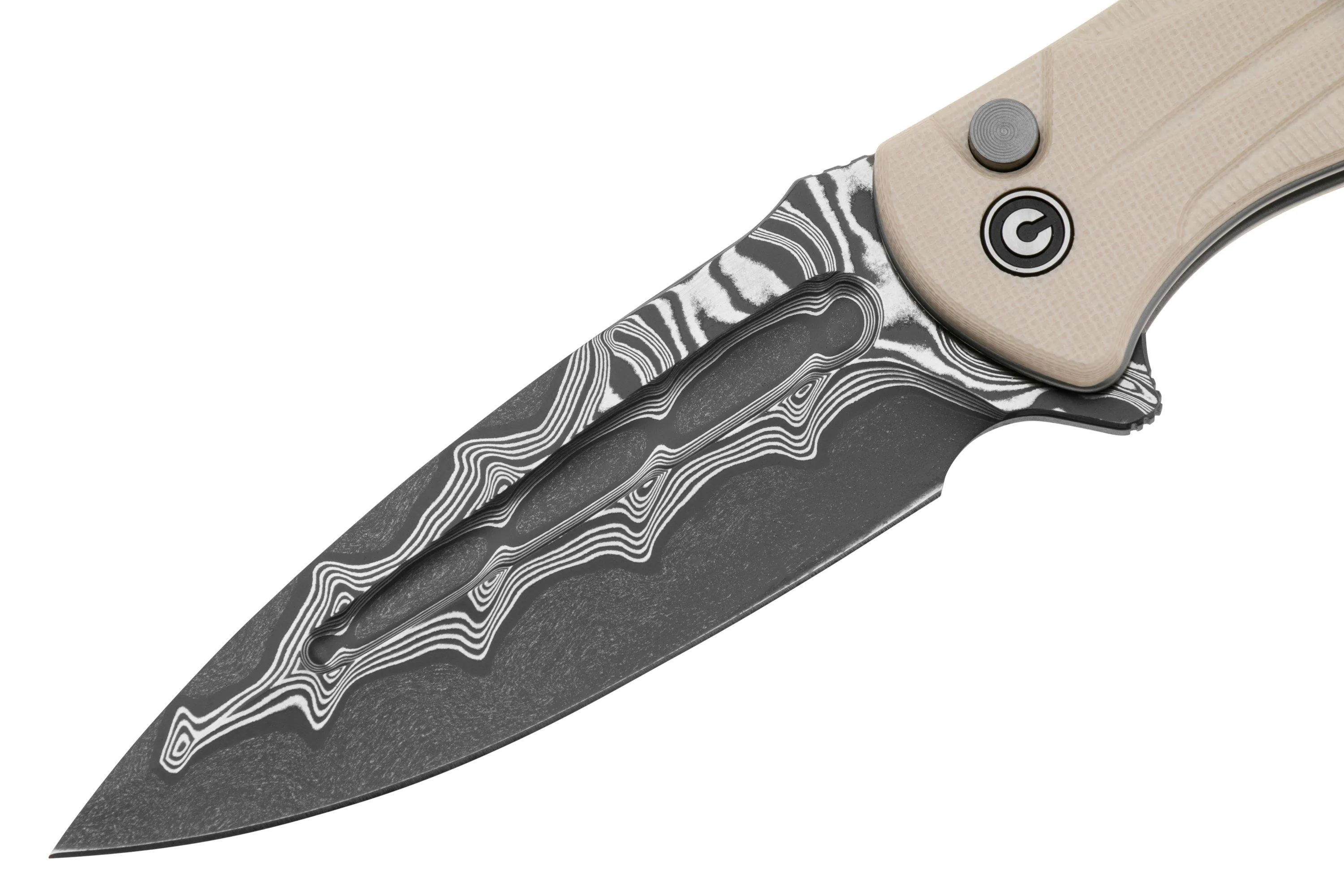 CIVIVI INCINDIE C23053DS1 DAMASCUS, IVORY G10, NAVAJA