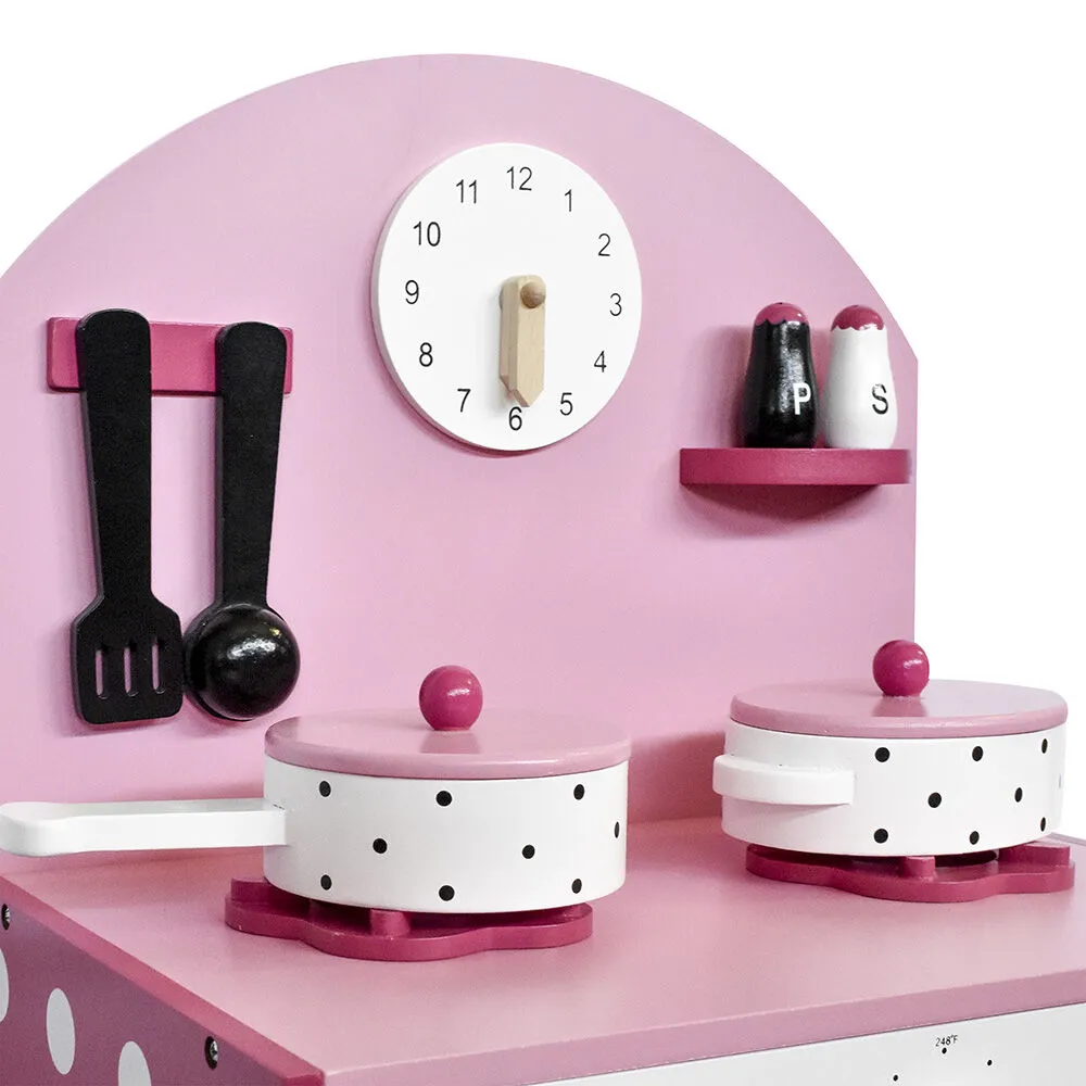 Cocina de Madera Gamepower Rosada con Accesorios