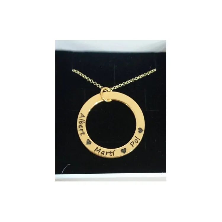 Colgante Aro personalizado plata de ley