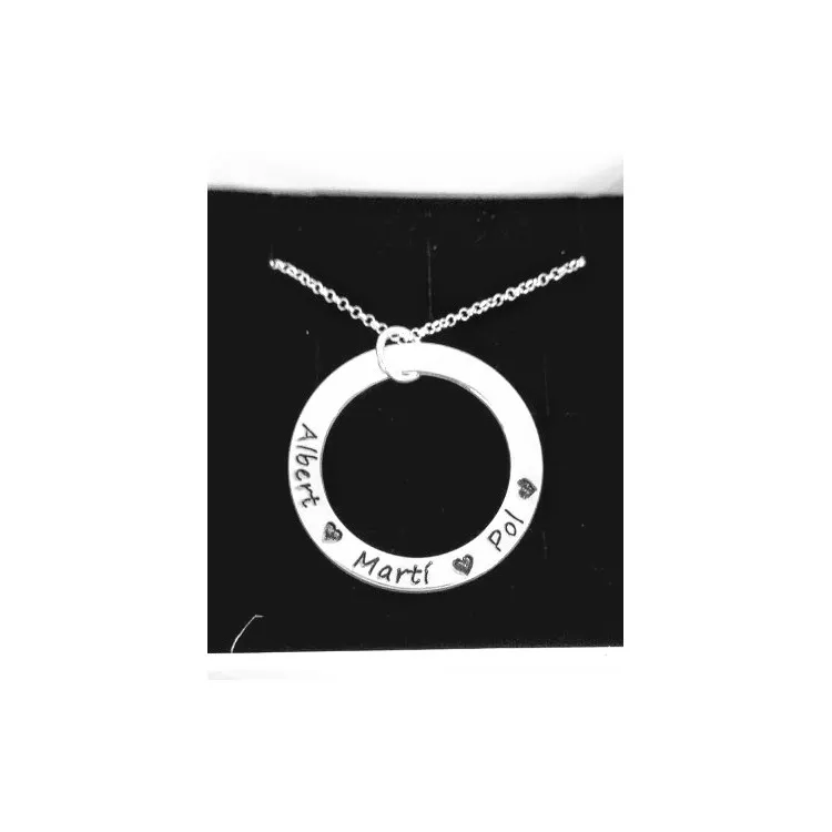 Colgante Aro personalizado plata de ley