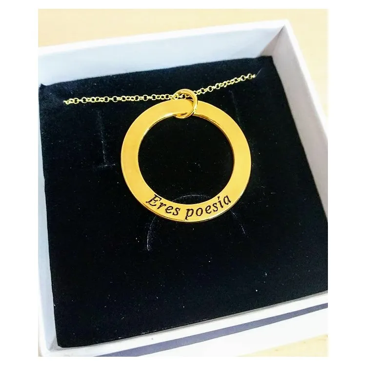 Colgante Aro personalizado plata de ley