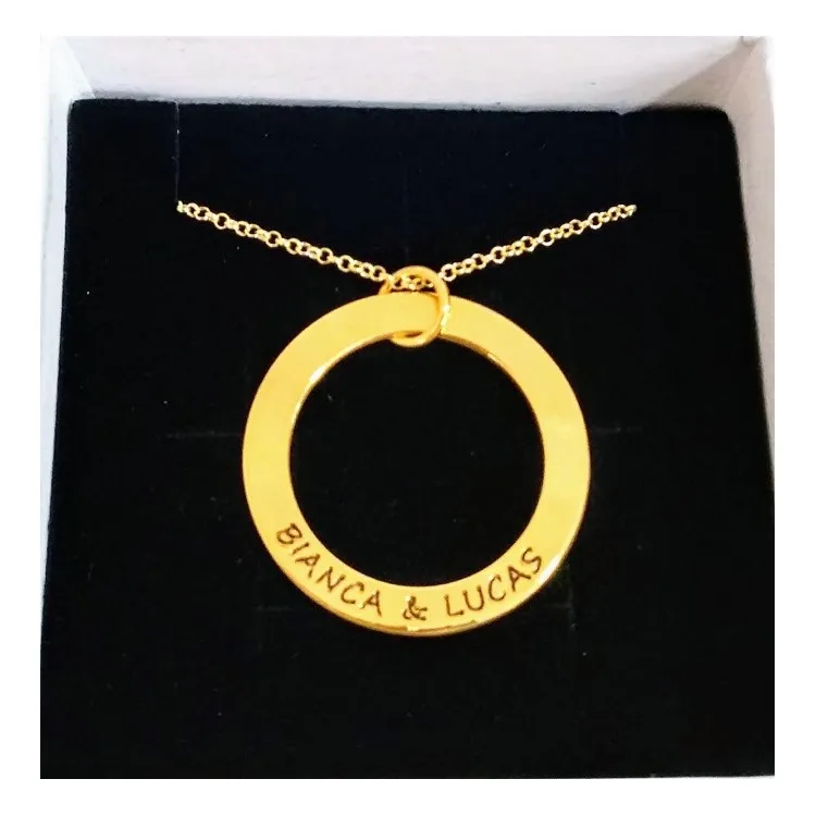 Colgante Aro personalizado plata de ley