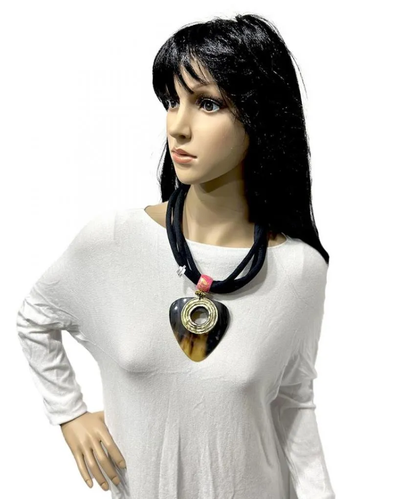 COLLARES MUJER NEGROS CORTOS ORIGINALES DE ESTILO ETNICOS