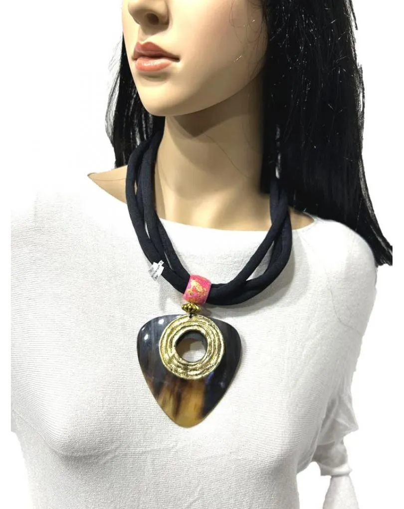 COLLARES MUJER NEGROS CORTOS ORIGINALES DE ESTILO ETNICOS