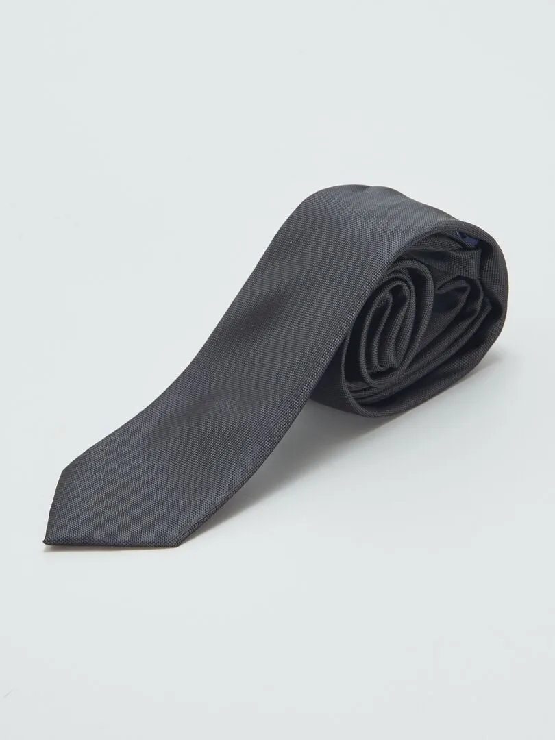 CORBATA LISA TEXTURIZADA  NEGRO
