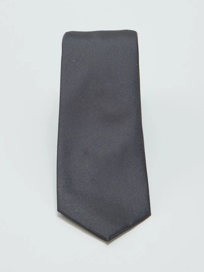 CORBATA LISA TEXTURIZADA  NEGRO