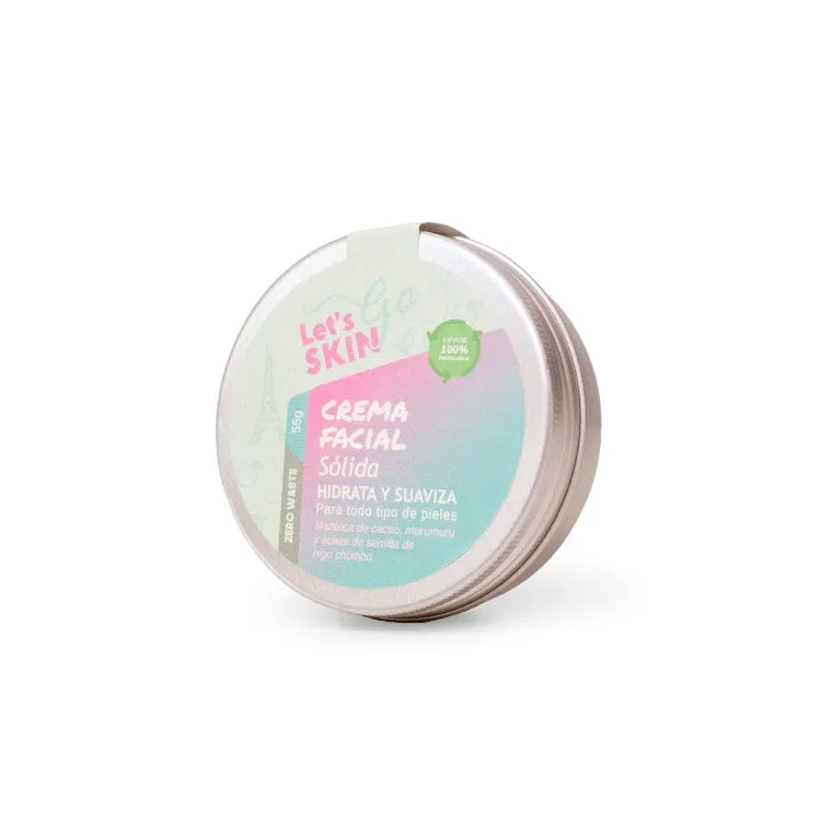 Crema facial Sólida con Manteca de Cacao, Murumuru e Higo Chumbo