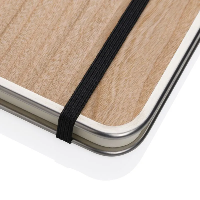 Cuaderno personalizable A5 con tapa de madera Treeline