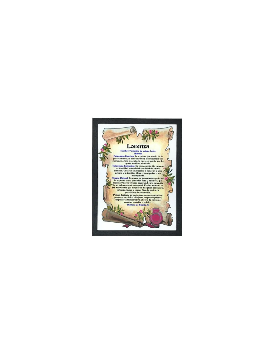 Cuadro Personalizado con tu Nombre (32,5x42,5 cms.)