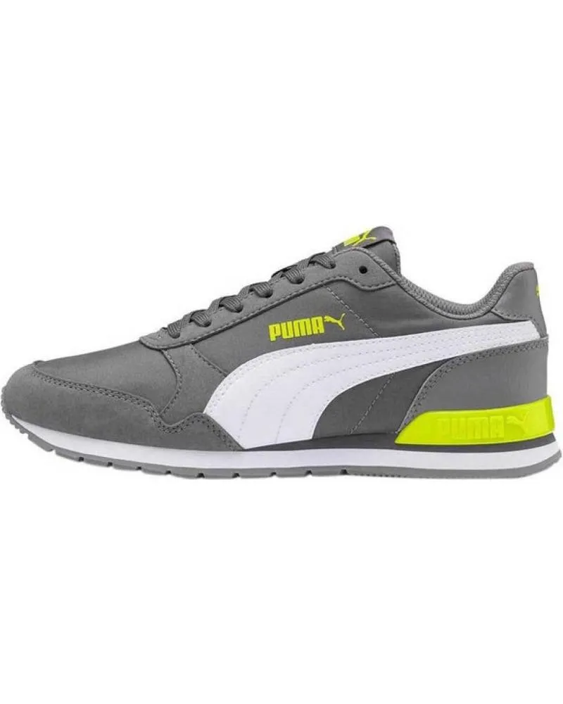 DEPORTIVAS PUMA  DE HOMBRE Y NIñO ST RUNNER V2 MESH 366811  GRISAMARILLO FLUORBLANCO