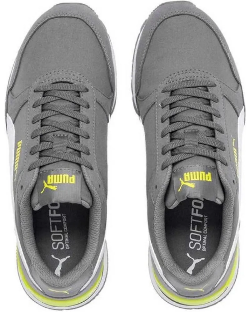 DEPORTIVAS PUMA  DE HOMBRE Y NIñO ST RUNNER V2 MESH 366811  GRISAMARILLO FLUORBLANCO