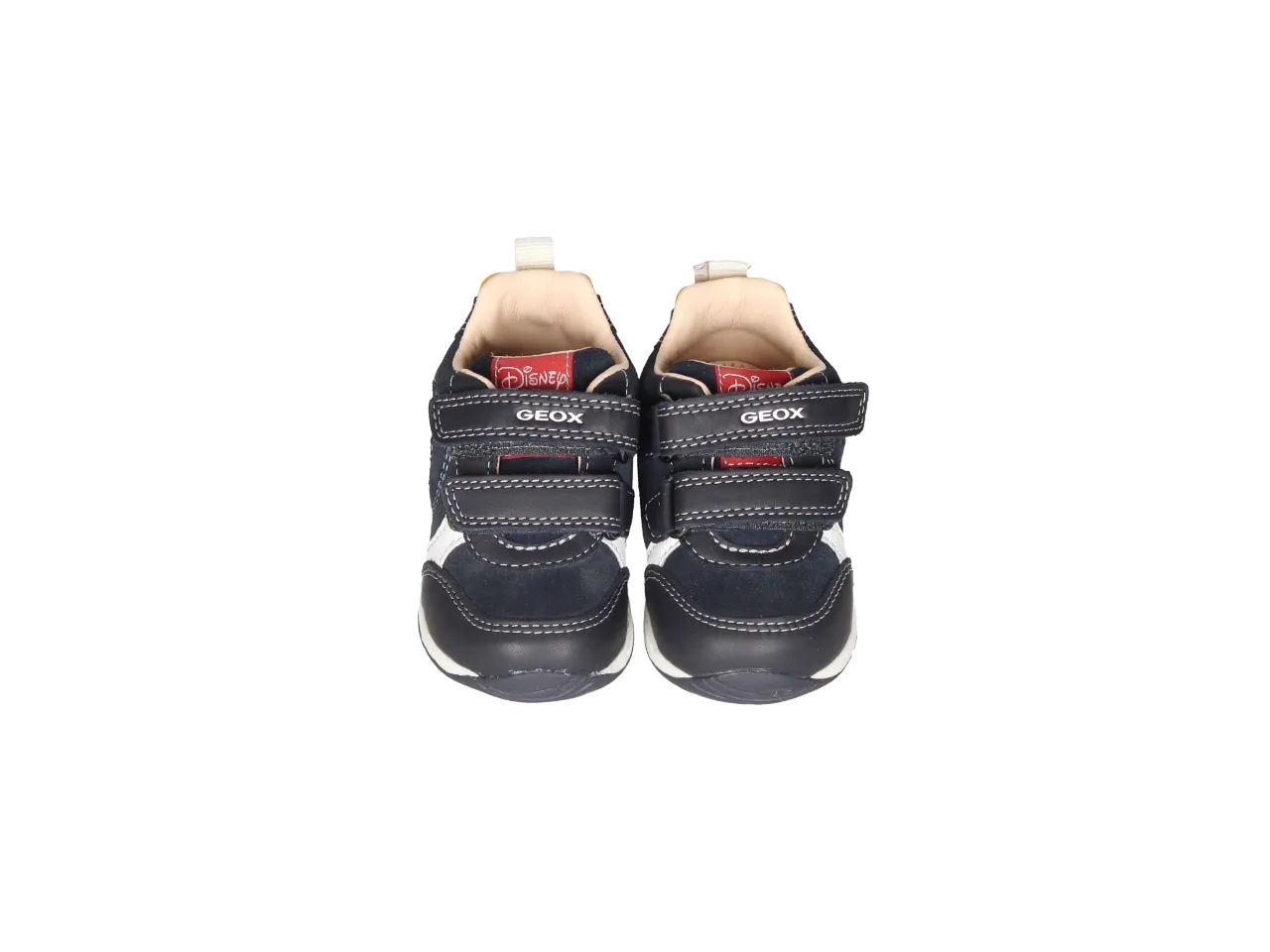 Deportivo Nobuck 2 Velcros Azul Cara Mickey Lateral