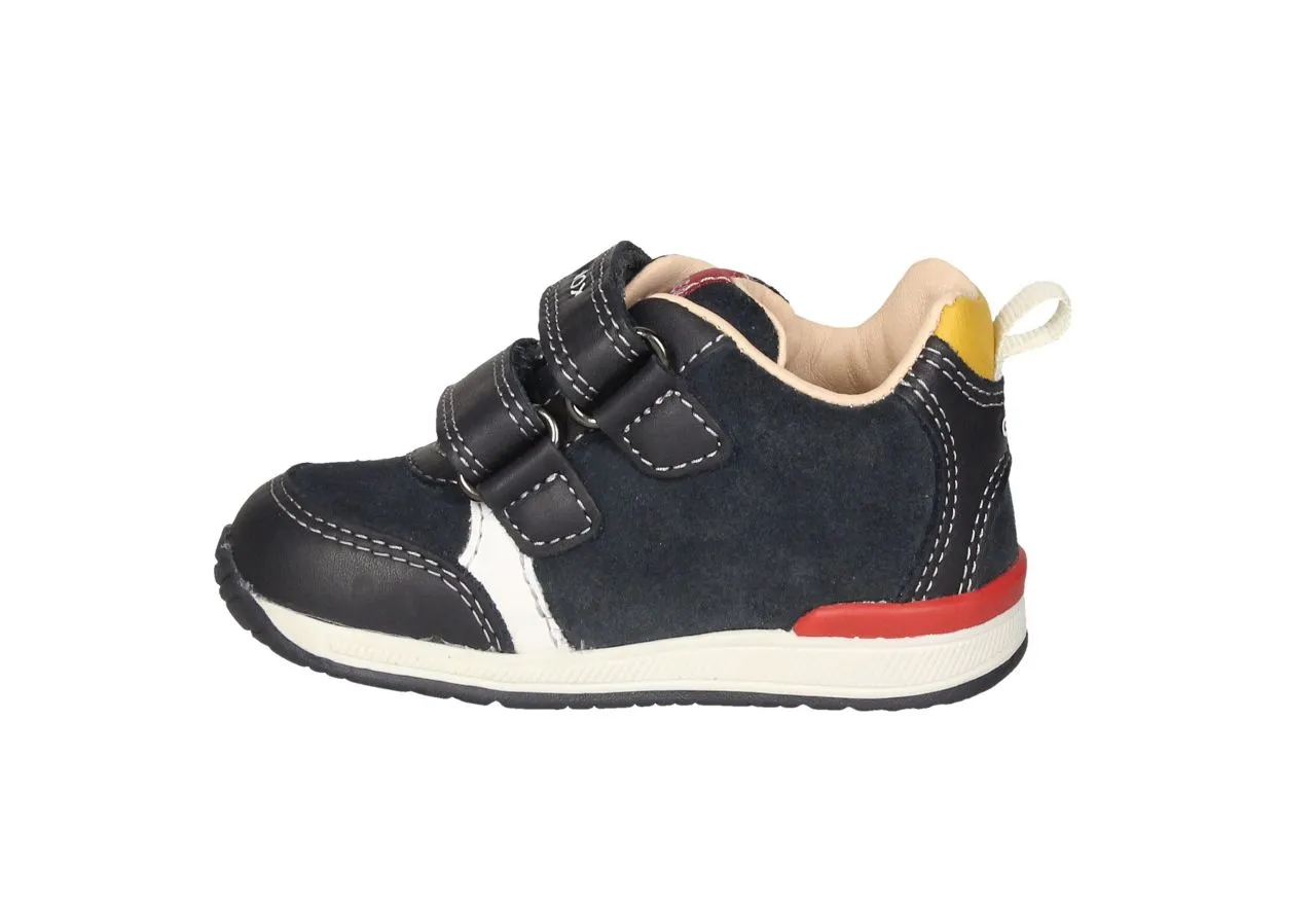 Deportivo Nobuck 2 Velcros Azul Cara Mickey Lateral