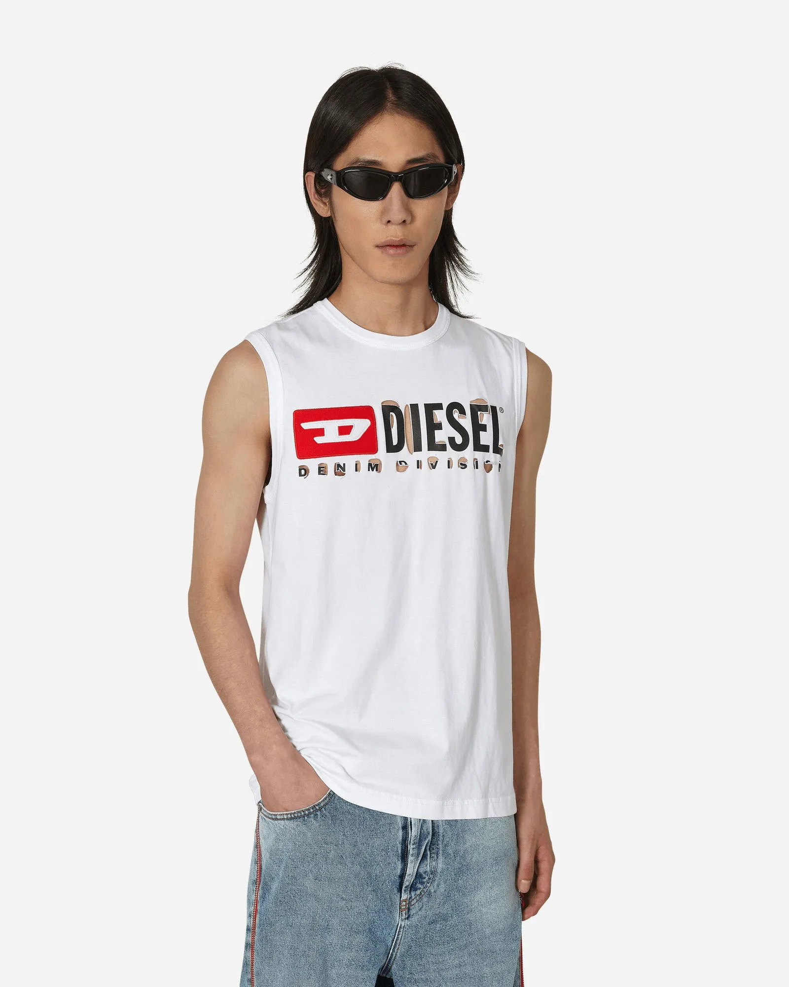 DIESEL PEELOFF LETTERS TANK TOP