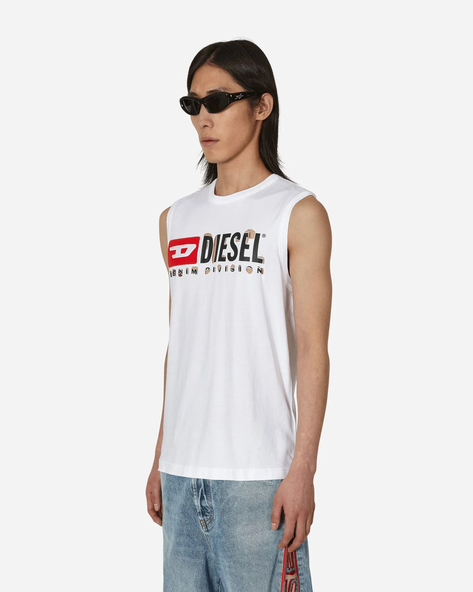 DIESEL PEELOFF LETTERS TANK TOP