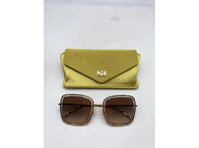 DOLCE & GABBANA Gafas de sol T.  metal Dorado 