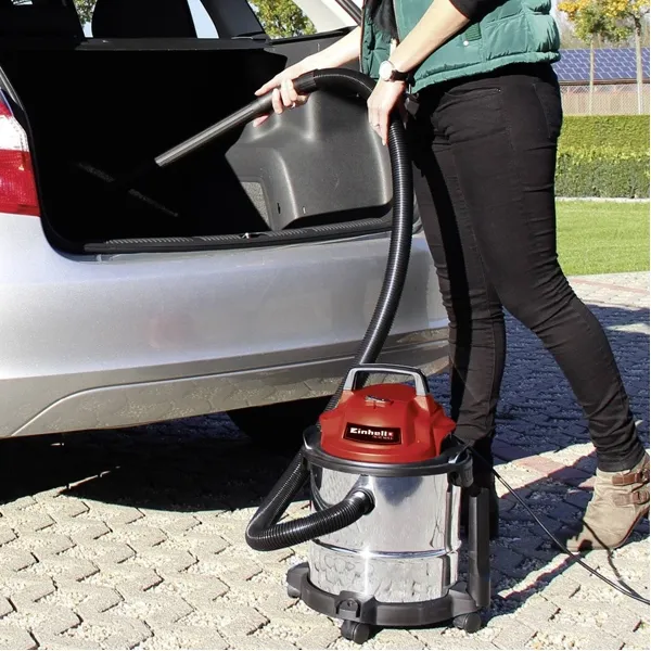 EINHELL  TCVC 1815 S  ASPIRADOR SECOHúMEDO, 1250 W, 180 MBAR, 15 L, TANQUE DE ACERO INOXIDABLE