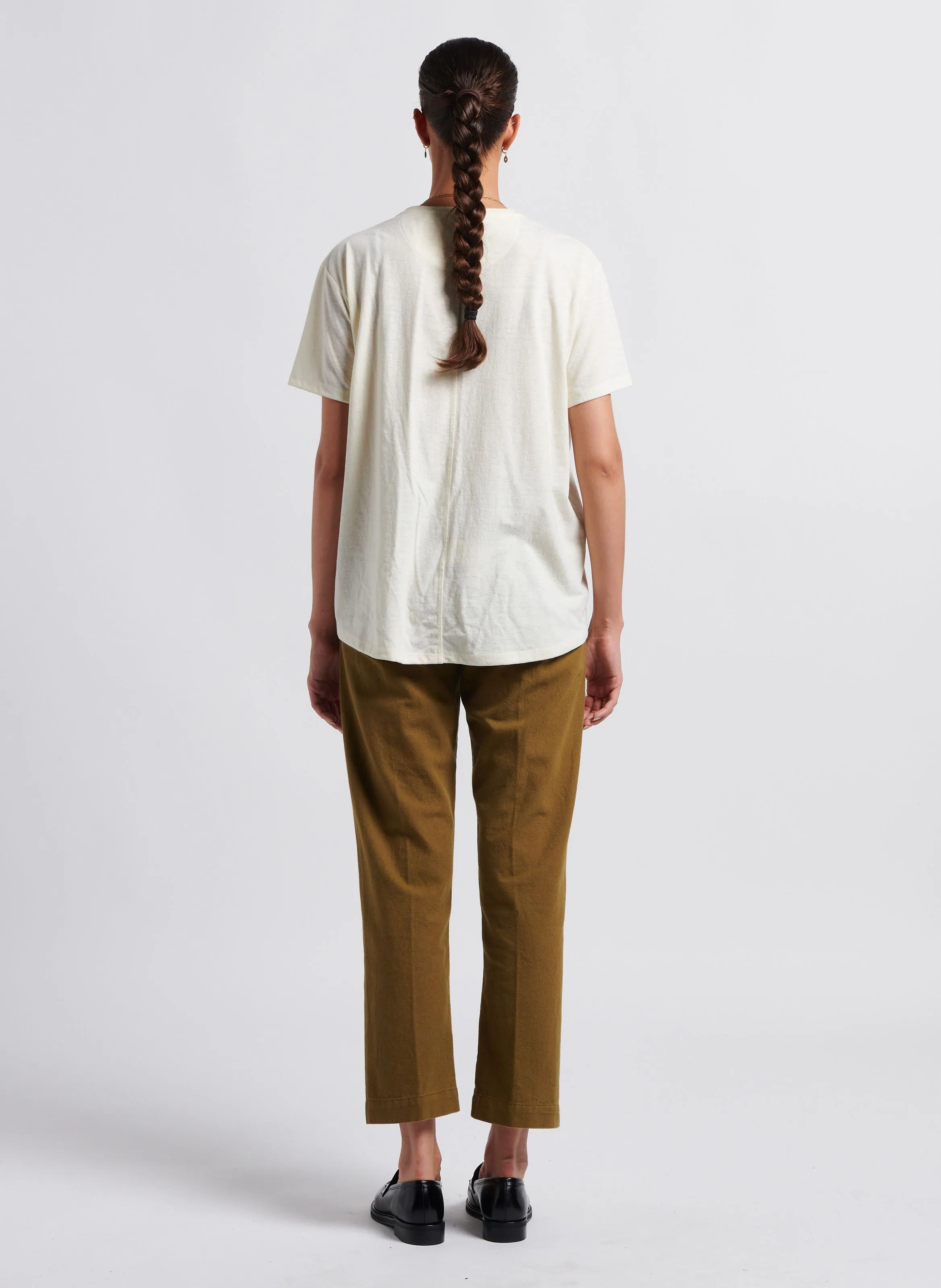 ERNEST  PANTALóN RECTO DE ALGODóN EN CAQUI