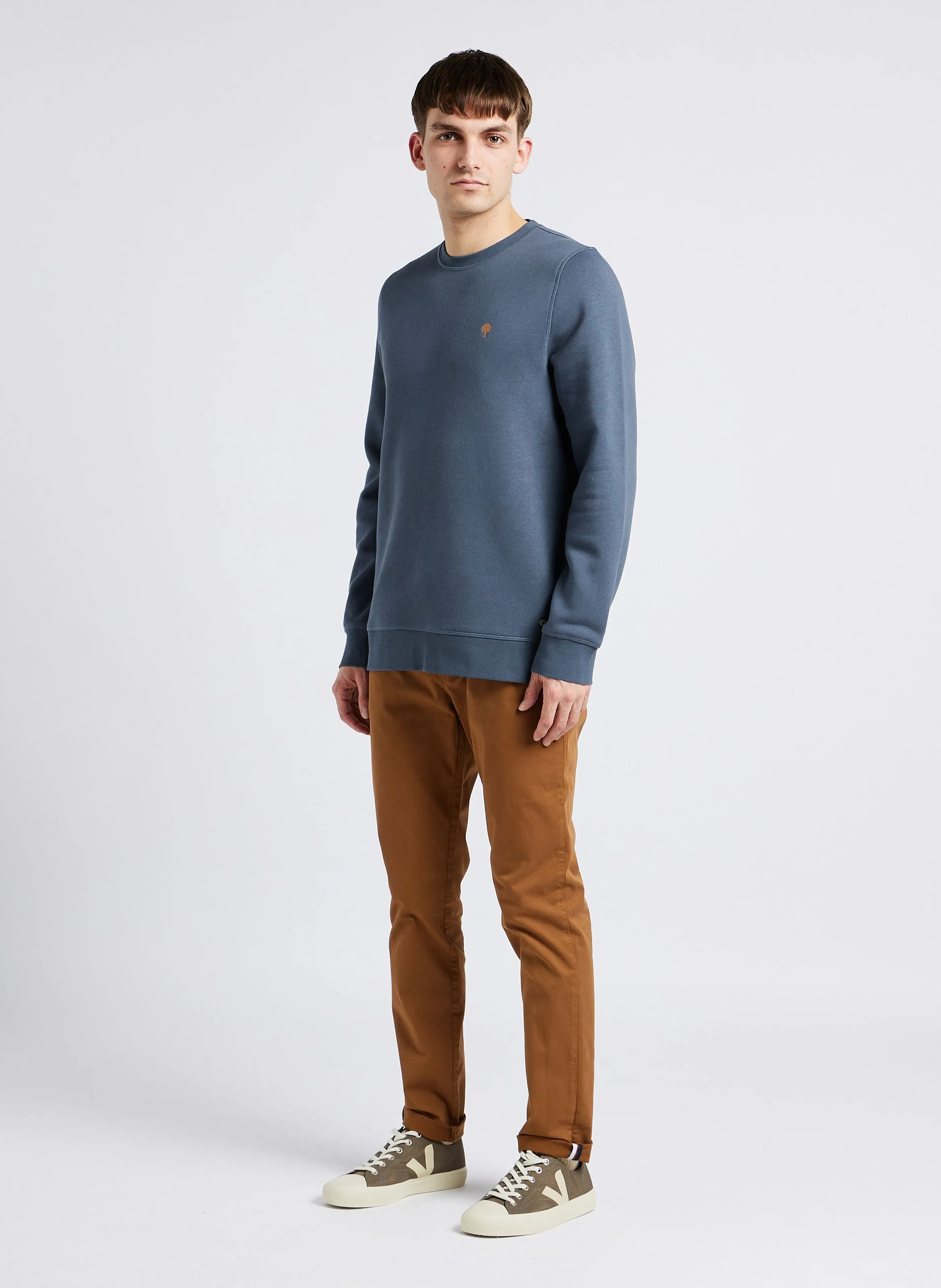 FAGUO BRIX  PANTALóN CHINO SLIM DE MEZCLA DE ALGODóN ORGáNICO EN MARRON