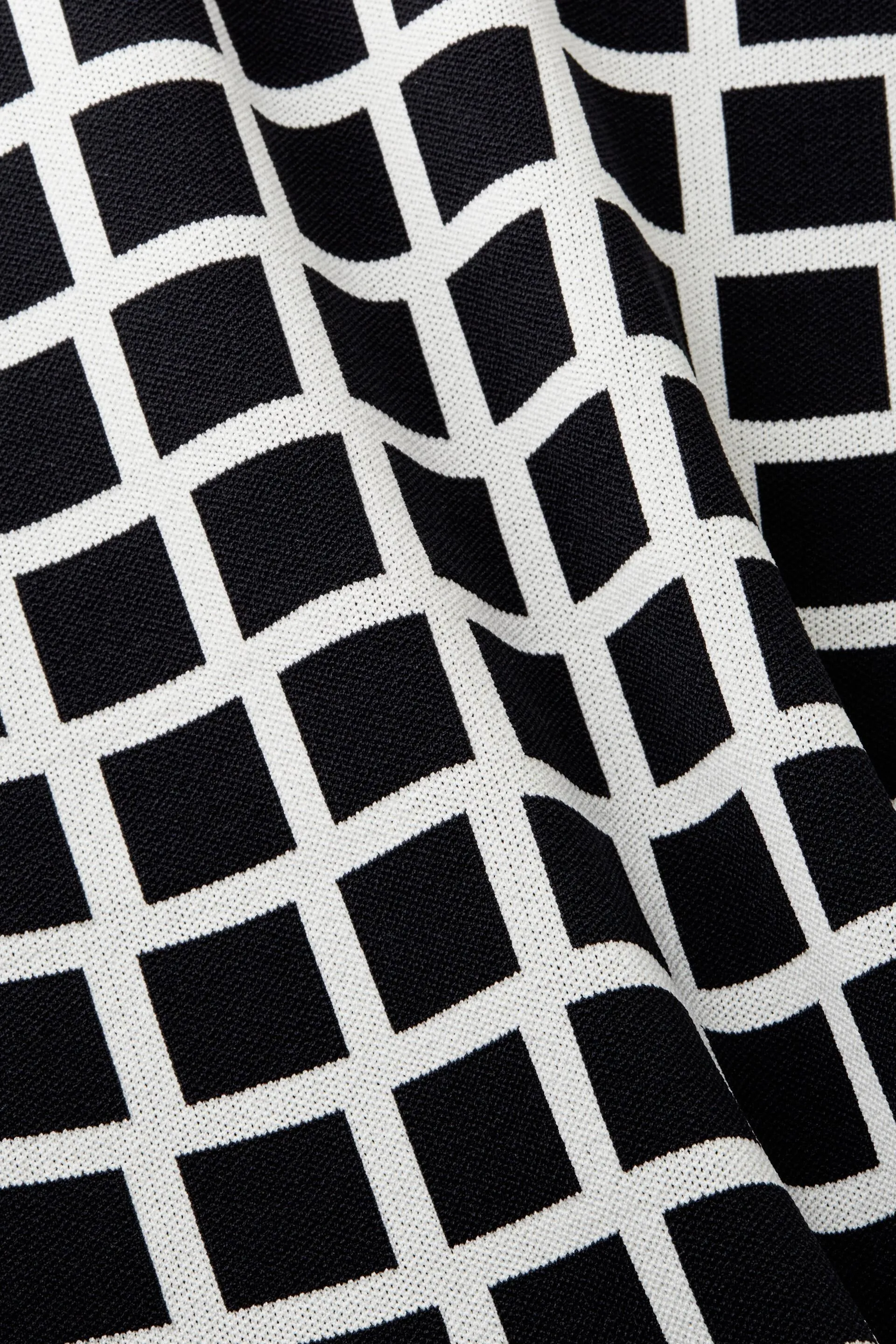 Falda midi jacquard con logotipo