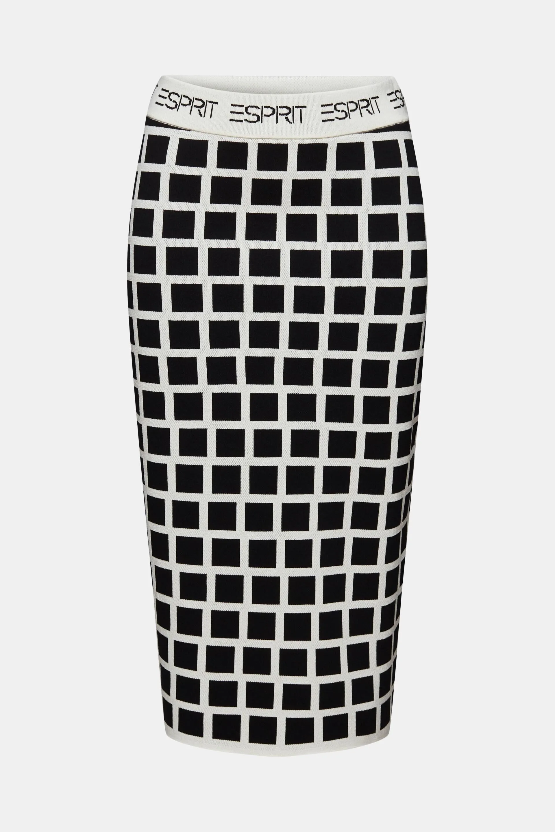 Falda midi jacquard con logotipo