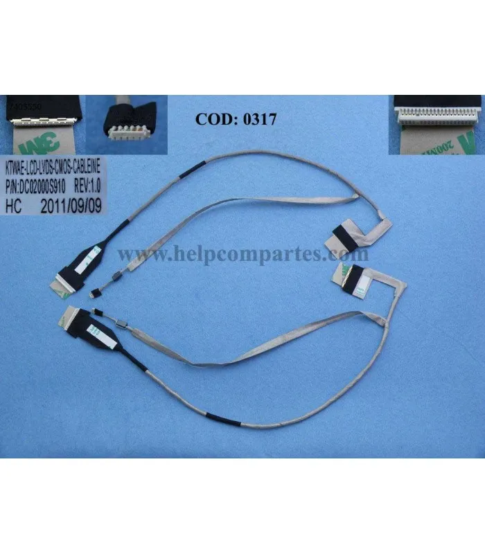 FLEX LCD TOSHIBA SATELLITE L550 L550D L555 L555D SERIES DC02000S910 ORIG.