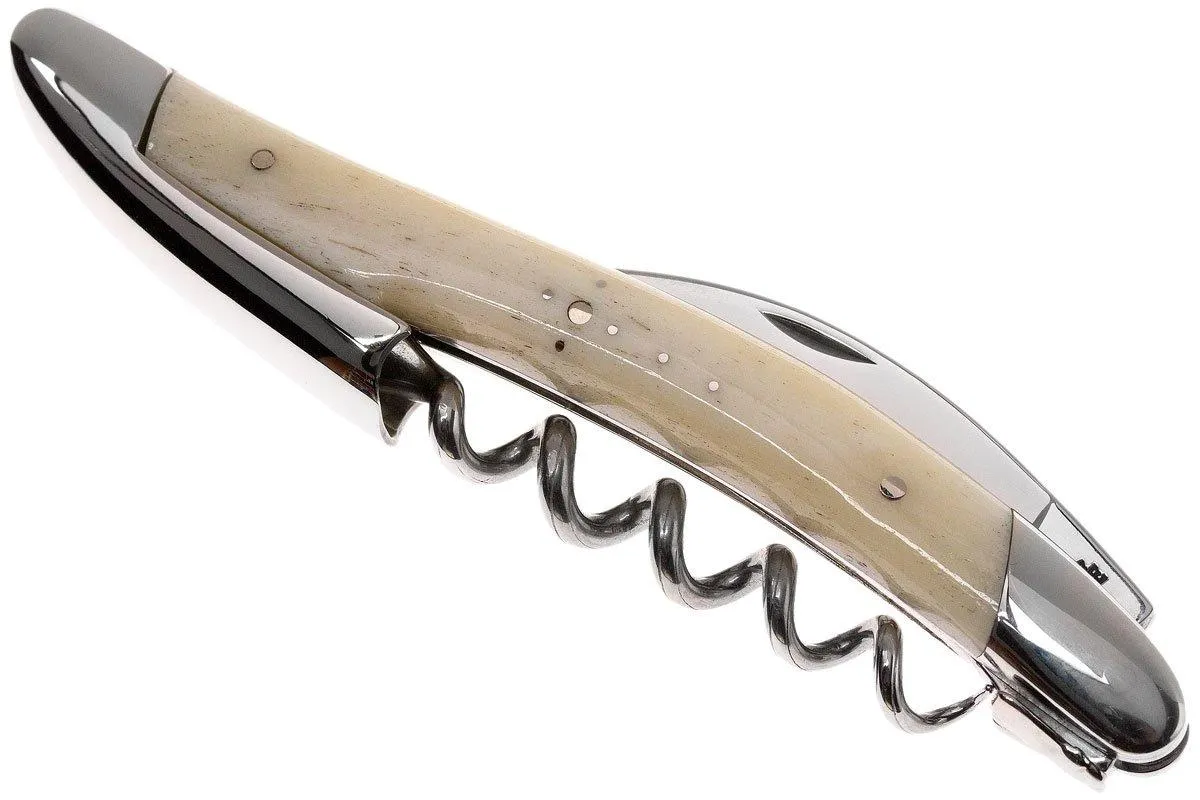Forge Laguiole SOMX1OS sacacorchos de camarero pulido, hueso blanco
