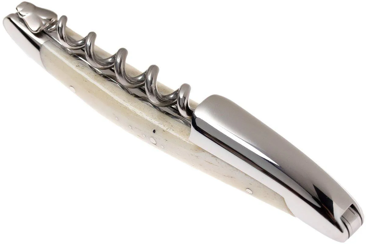 Forge Laguiole SOMX1OS sacacorchos de camarero pulido, hueso blanco