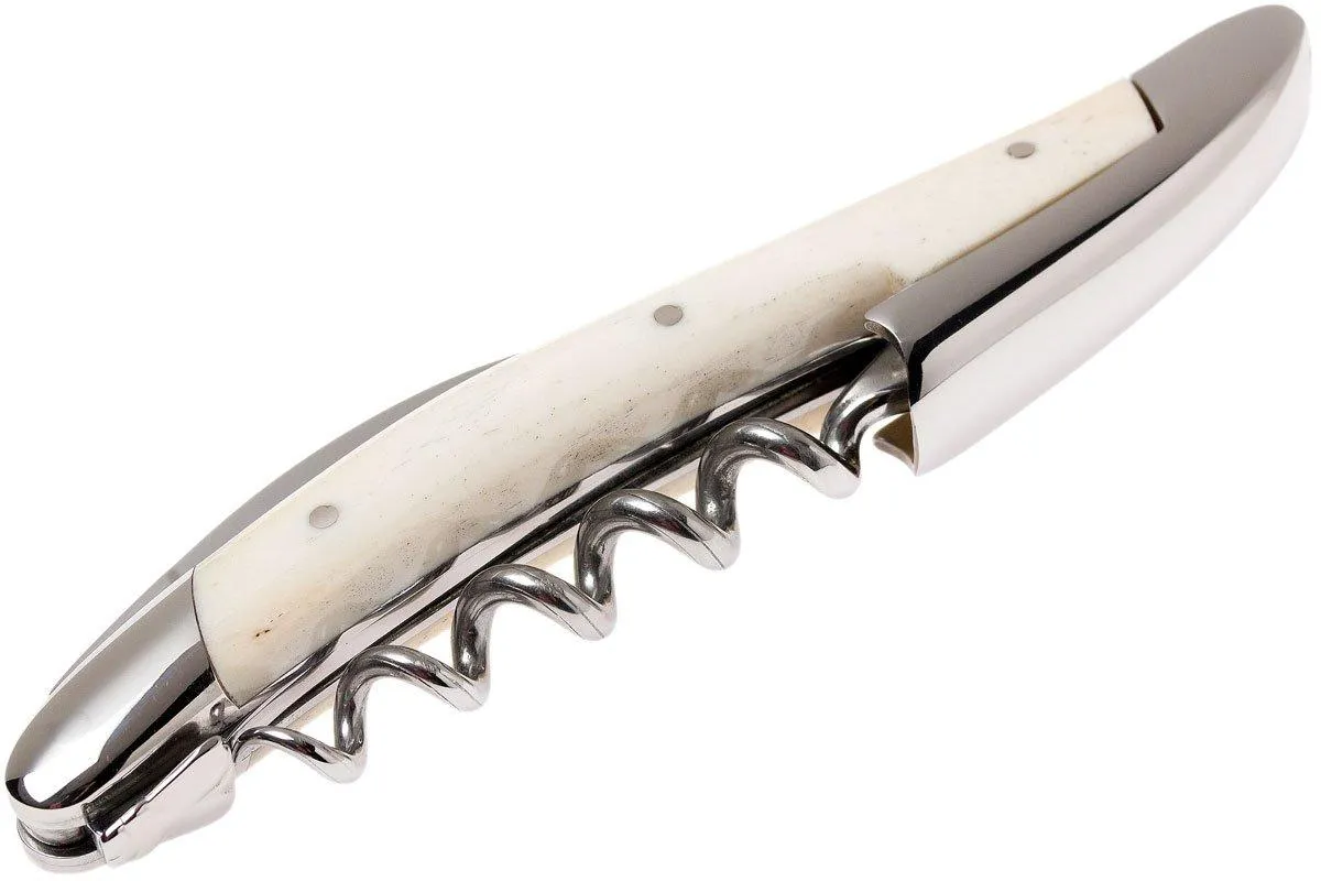 Forge Laguiole SOMX1OS sacacorchos de camarero pulido, hueso blanco