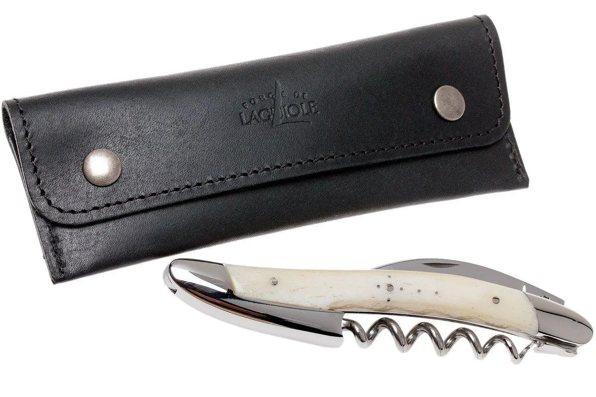 Forge Laguiole SOMX1OS sacacorchos de camarero pulido, hueso blanco