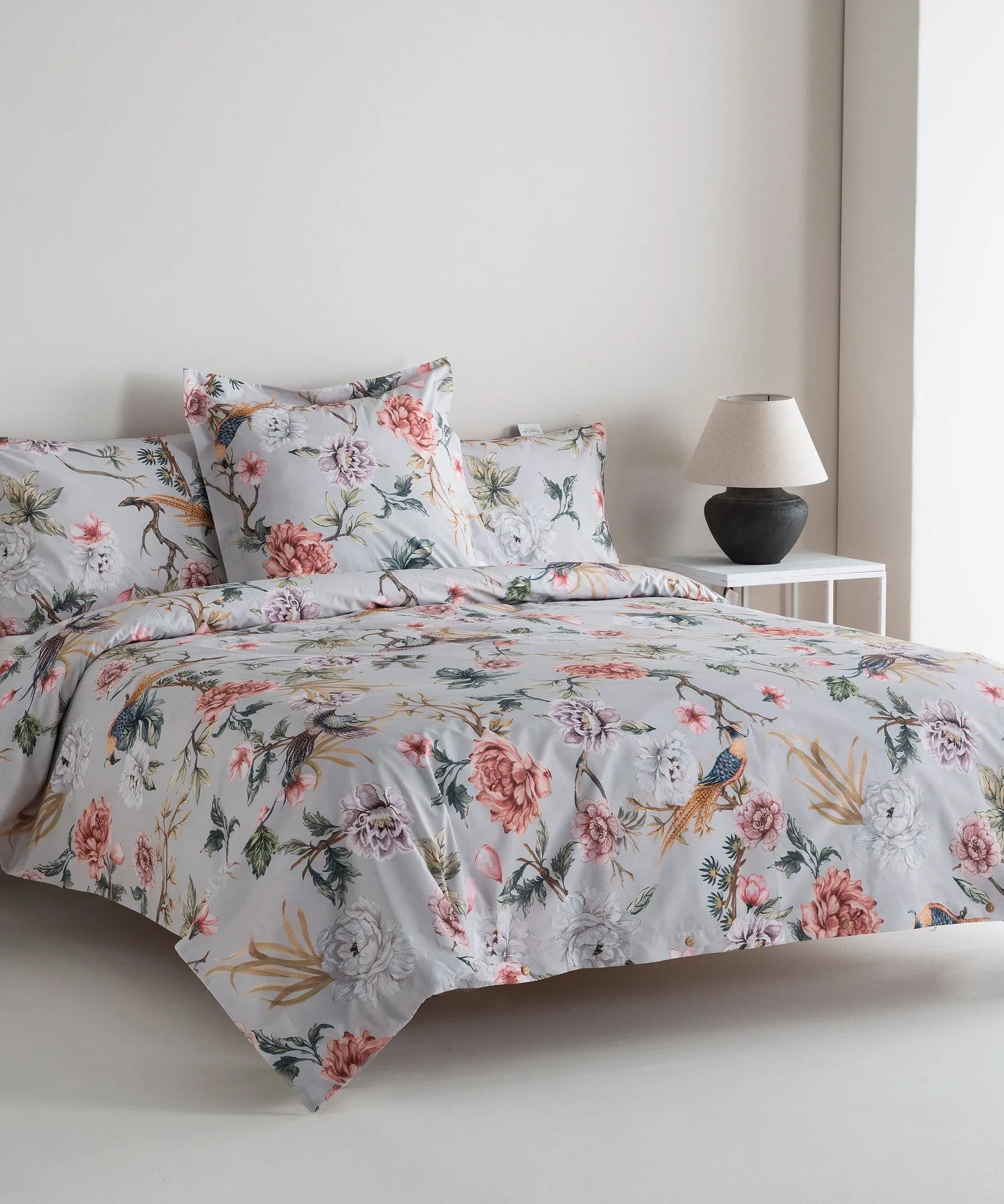 FUNDA NóRDICA REVERSIBLE PERCAL 200H CAMA 90  FLORES JAPONESAS