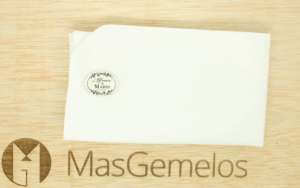 Gemelos personalizados con fecha Boda Plata 925