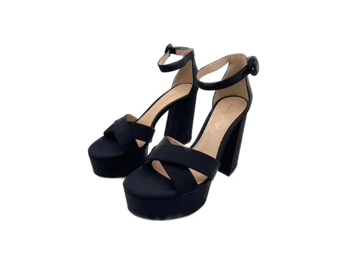 GIANVITO ROSSI Sandalias T.UE 37.5 paño Negro 