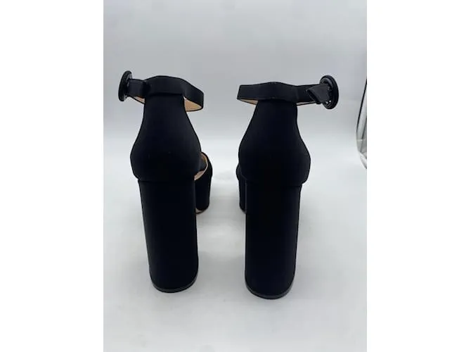 GIANVITO ROSSI Sandalias T.UE 37.5 paño Negro 