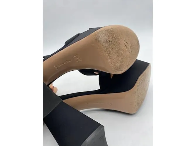 GIANVITO ROSSI Sandalias T.UE 37.5 paño Negro 