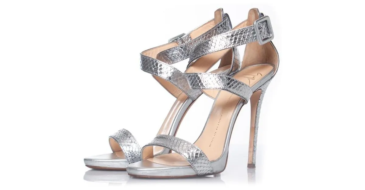 Giuseppe Zanotti, Sandalias Metálicas Plata 