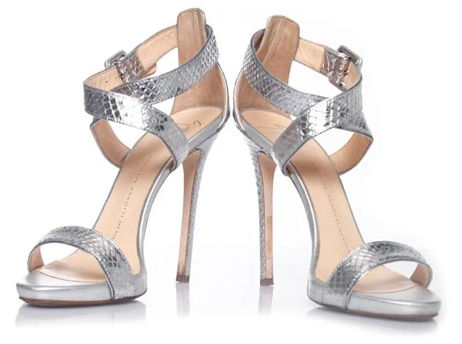 Giuseppe Zanotti, Sandalias Metálicas Plata 